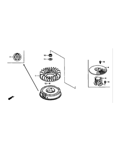 Gxv620k1 Flywheel Diagram and Parts List for 53BB5E6V750-20-HP-OHV Cub Cadet Lawn Tractor